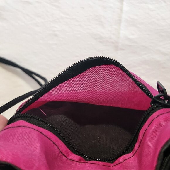 Women's Multi-Color Embroidered Peacock Small Zip Pocket Crossbody Bag Boho Cell - Picture 10 of 10